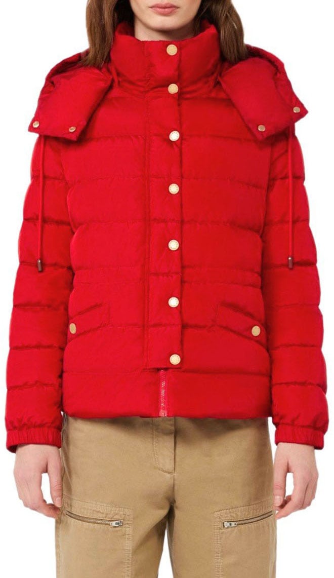 Max Mara MAX MARA WEEKEND SAX HOODED DOWN JACKET Rood