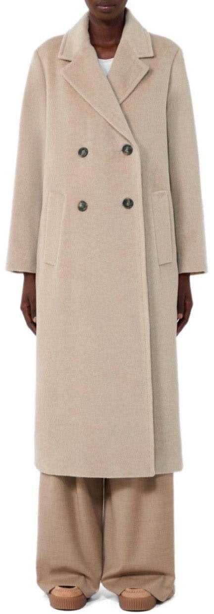 Max Mara MAX MARA WEEKEND ZUFOLO LIGHT DOUBLE-BREASTED COAT Beige