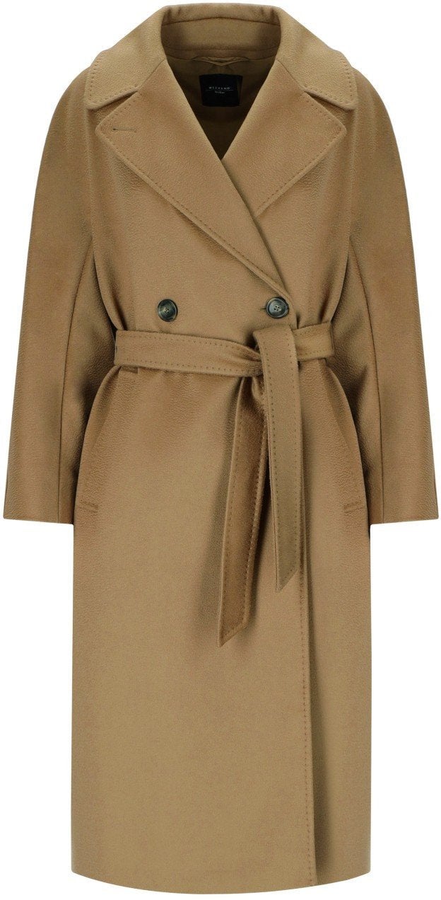 Max Mara MAX MARA WEEKEND RESINA CAMEL BELTED COAT Bruin