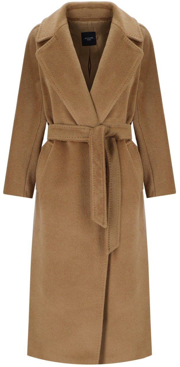 Max Mara MAX MARA WEEKEND TEMPERA CAMEL BELTED COAT Bruin