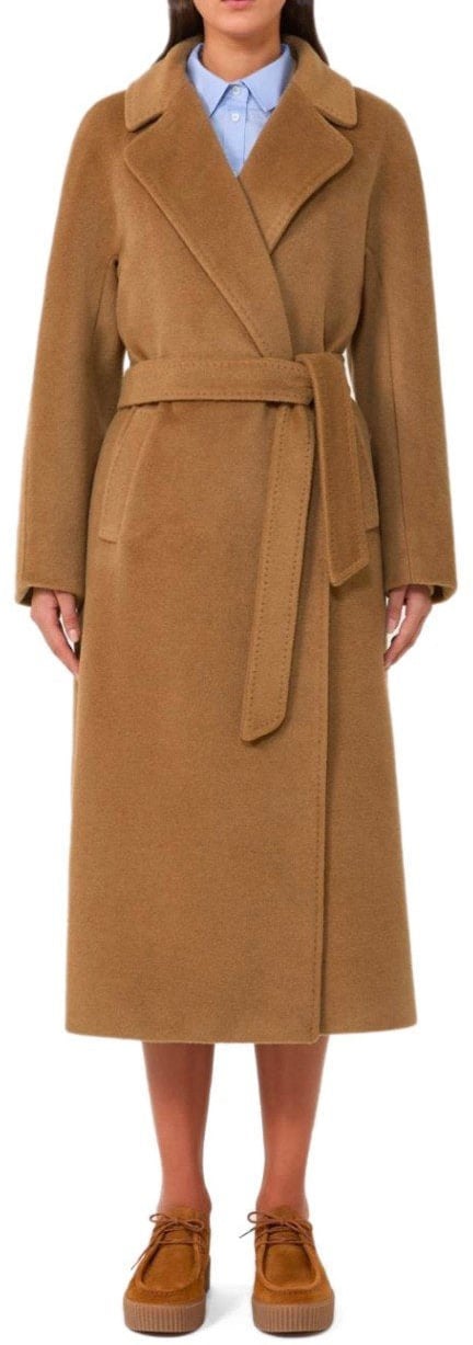 Max Mara MAX MARA WEEKEND TEMPERA CAMEL BELTED COAT Bruin