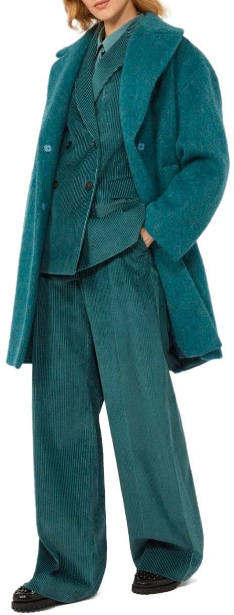 Max Mara MAX MARA WEEKEND TANIA MISTY BLUE PANTS Groen