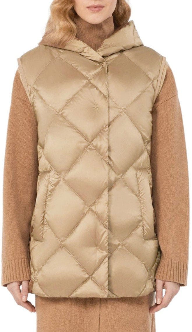 Max Mara MAX MARA WEEKEND FRUTTO HOODED VEST Beige