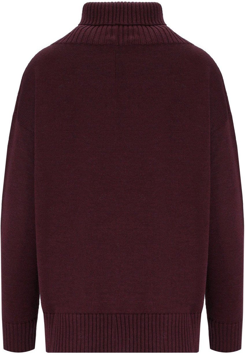 Max Mara MM MAX MARA MINO BURGUNDY TURTLENECK SWEATER Rood