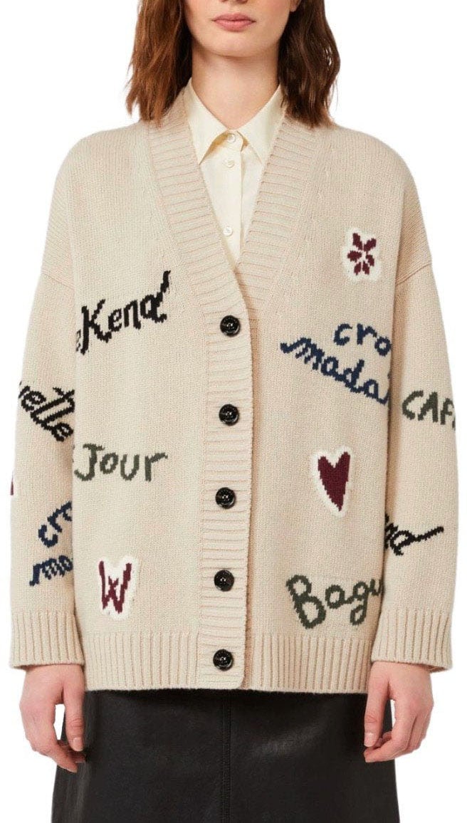 Max Mara MAX MARA WEEKEND BELGIO ECRU CARDIGAN Beige