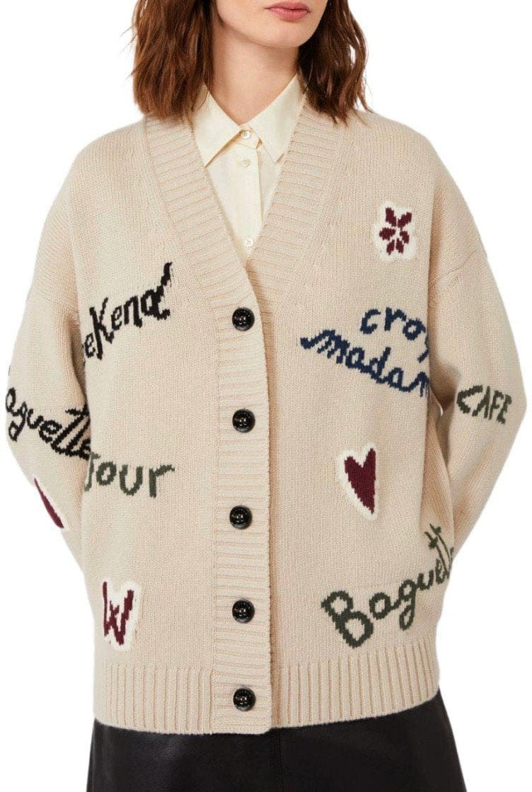 Max Mara MAX MARA WEEKEND BELGIO ECRU CARDIGAN Beige