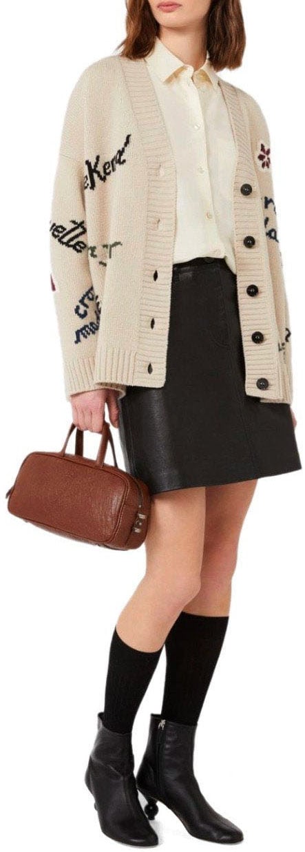 Max Mara MAX MARA WEEKEND BELGIO ECRU CARDIGAN Beige