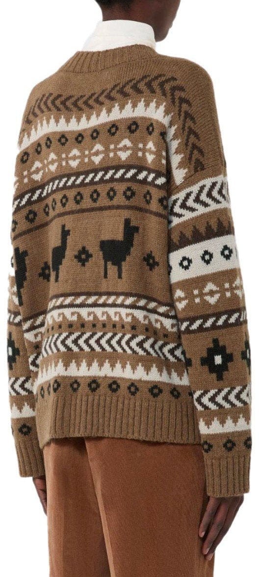 Max Mara MAX MARA WEEKEND OVATTA CAMEL CARDIGAN Bruin