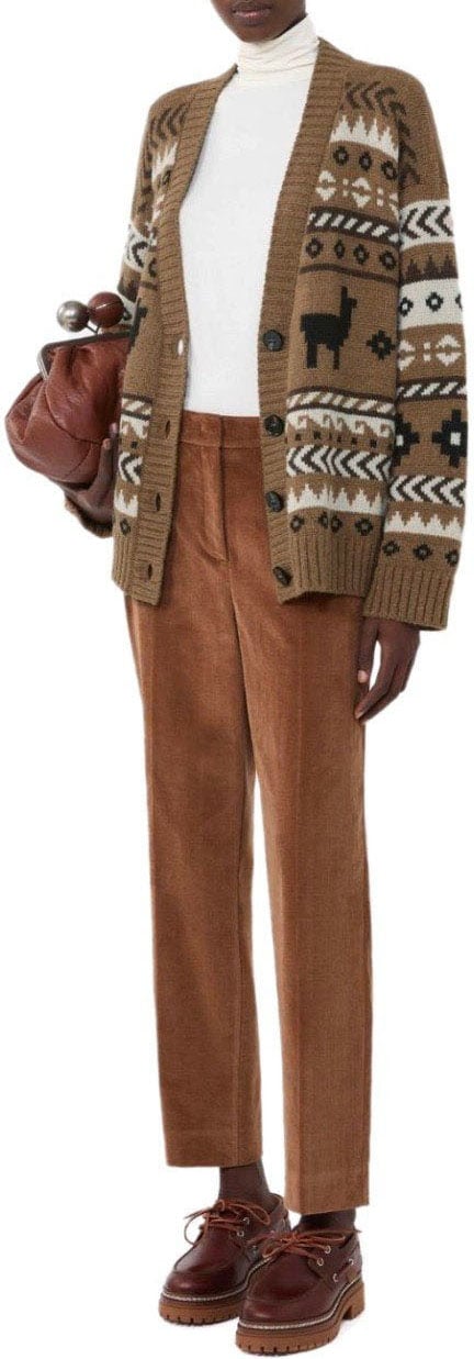 Max Mara MAX MARA WEEKEND OVATTA CAMEL CARDIGAN Bruin