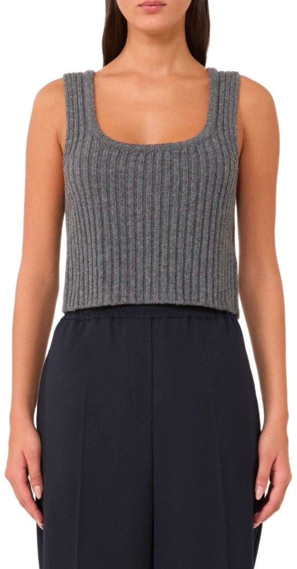 Max Mara MAX MARA WEEKEND ZURCA ANTHRACITE GREY TOP Grijs