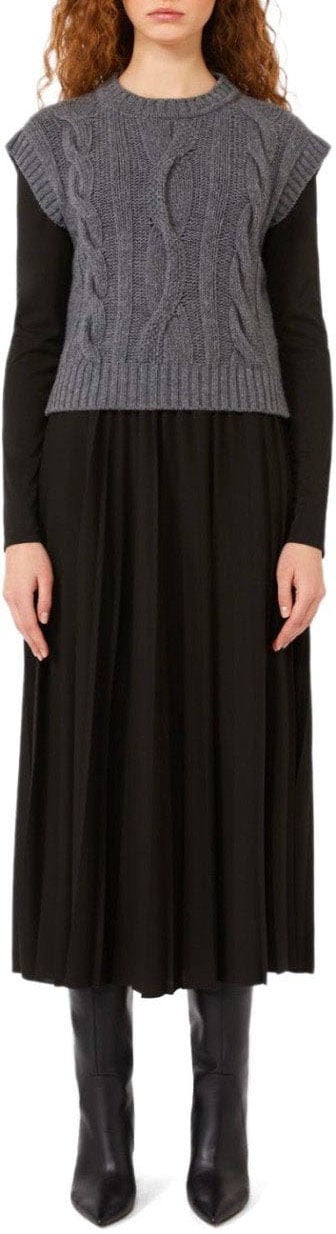 Max Mara MAX MARA WEEKEND EBRO 2-IN-1 DRESS Zwart