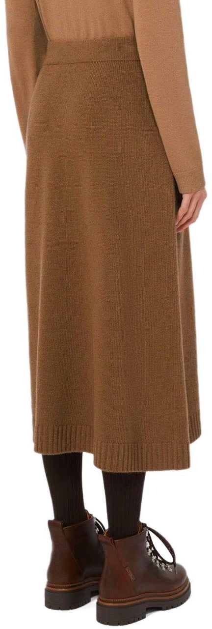 Max Mara MAX MARA WEEKEND BARNABA KNITTED MIDI SKIRT Bruin