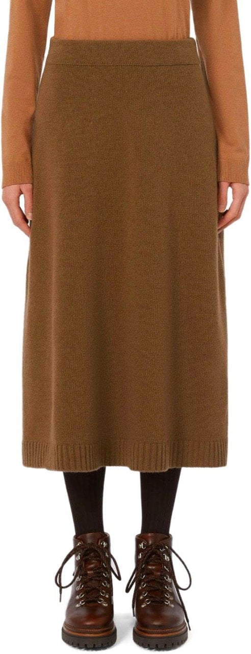 Max Mara MAX MARA WEEKEND BARNABA KNITTED MIDI SKIRT Bruin