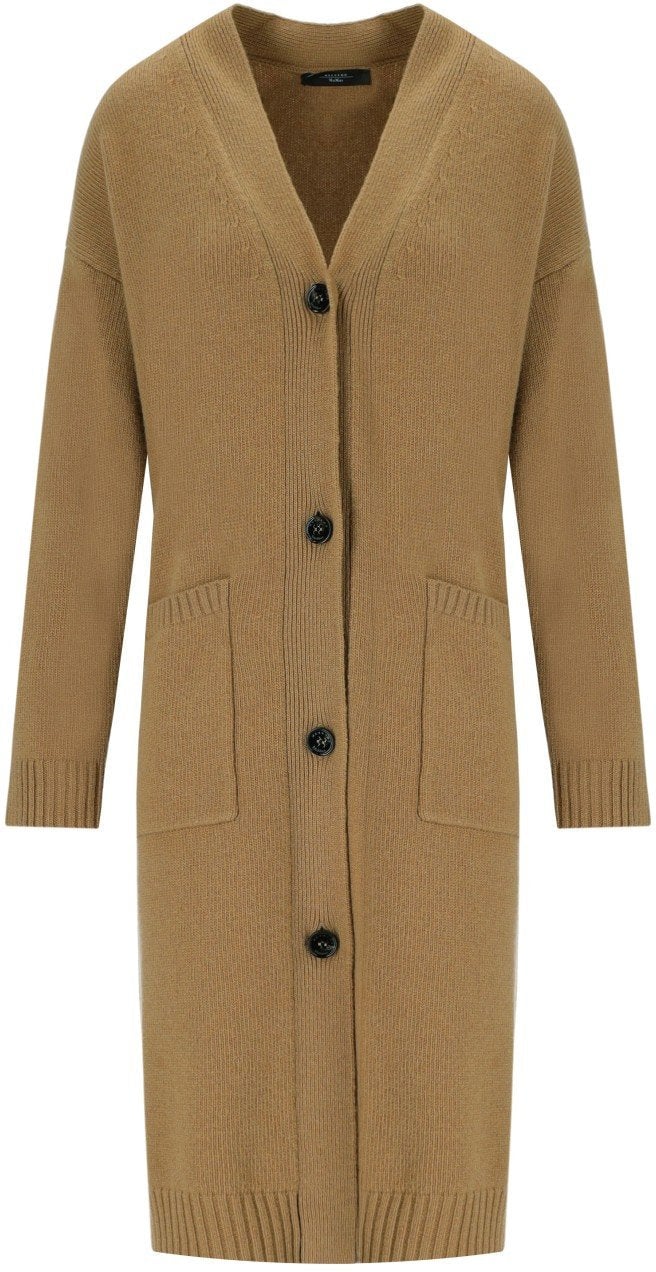 Max Mara MAX MARA WEEKEND GODEZIA CAMEL LONG CARDIGAN Beige