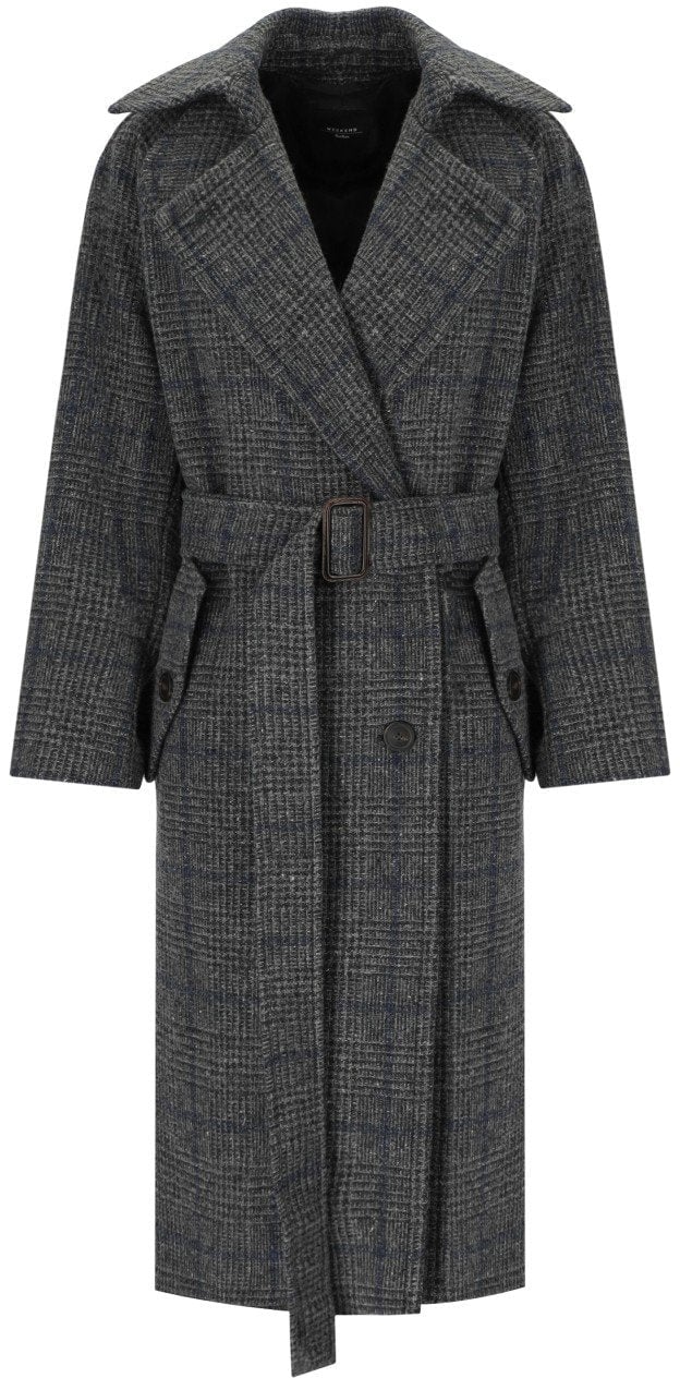 Max Mara MAX MARA WEEKEND SESTRI GREY BELTED COAT Grijs