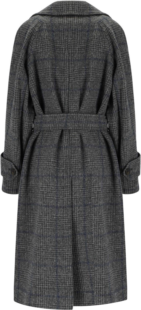 Max Mara MAX MARA WEEKEND SESTRI GREY BELTED COAT Grijs