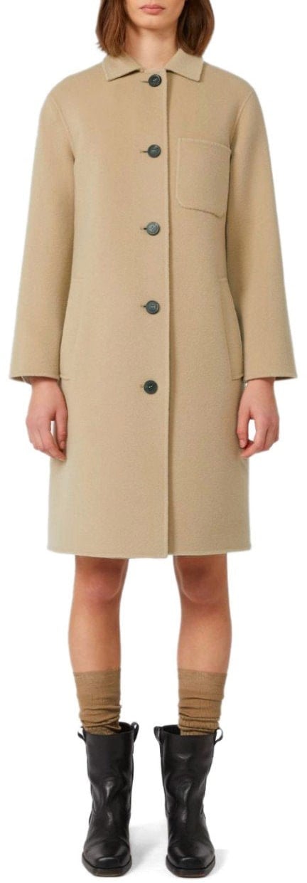 Max Mara MAX MARA WEEKEND ZENONE SINGLE-BREASTED COAT Beige