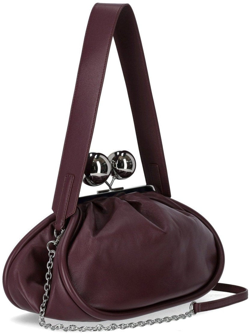 Max Mara MAX MARA WEEKEND PASTICCINO MILVANEW MEDIUM BURGUNDY CLUTCH Rood