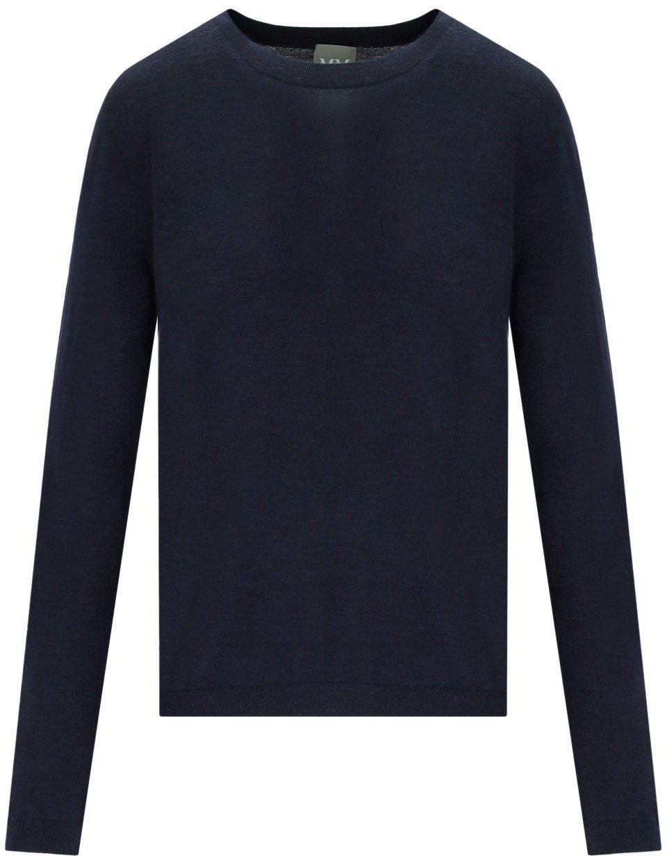 Max Mara MM MAX MARA MALESIA NAVY CREWNECK SWEATER Blauw