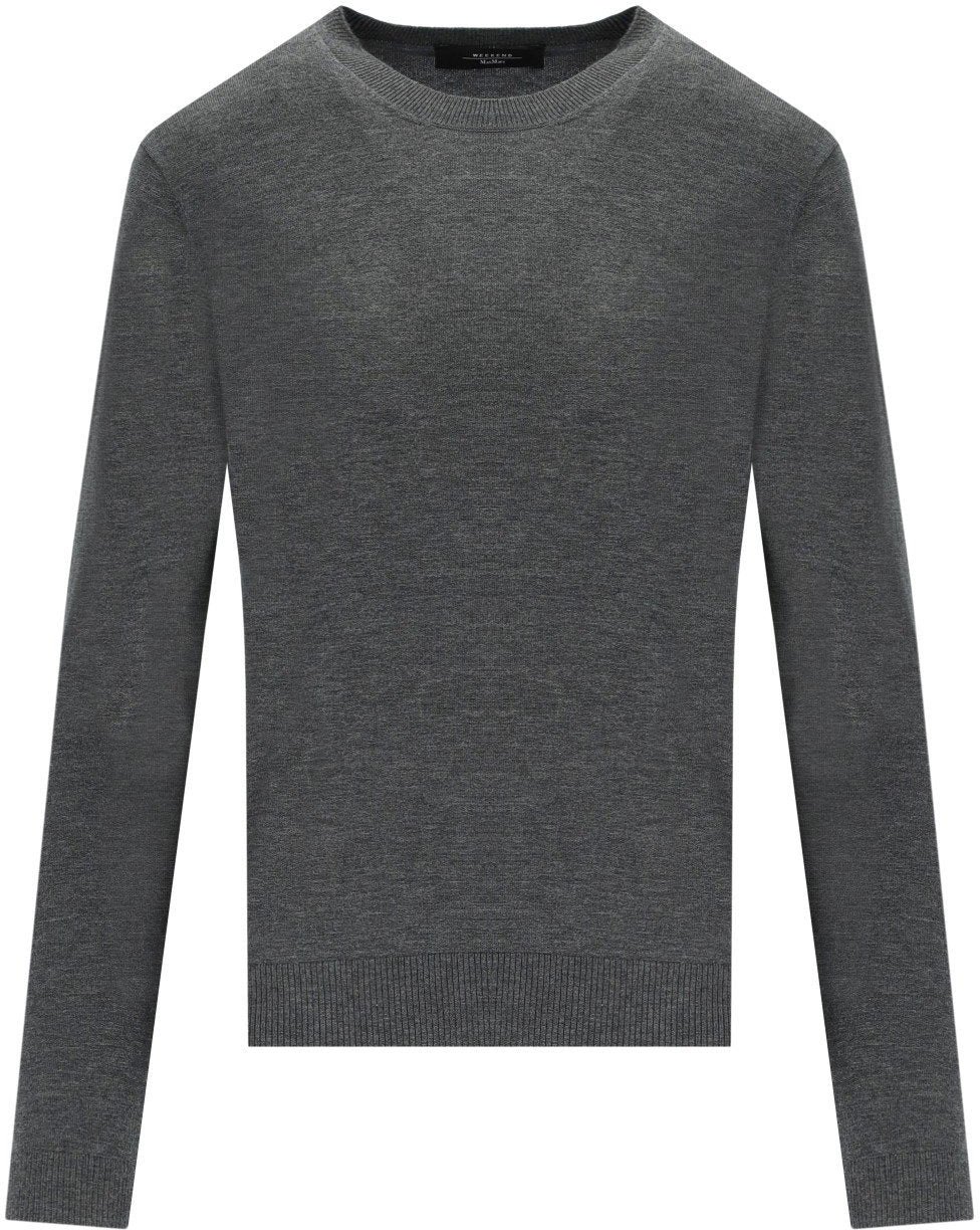 Max Mara MAX MARA WEEKEND SICILIA GREY CREWNECK SWEATER Grijs
