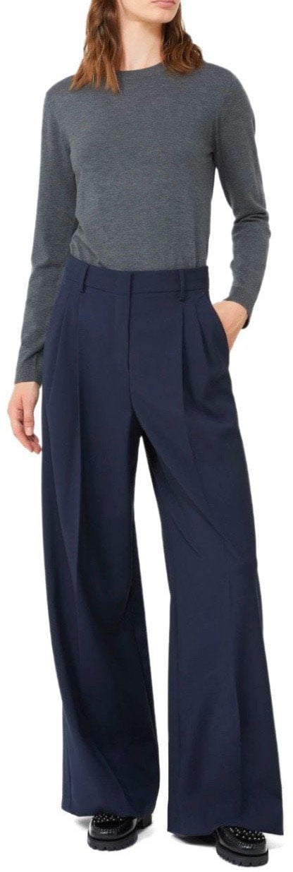 Max Mara MAX MARA WEEKEND SICILIA GREY CREWNECK SWEATER Grijs