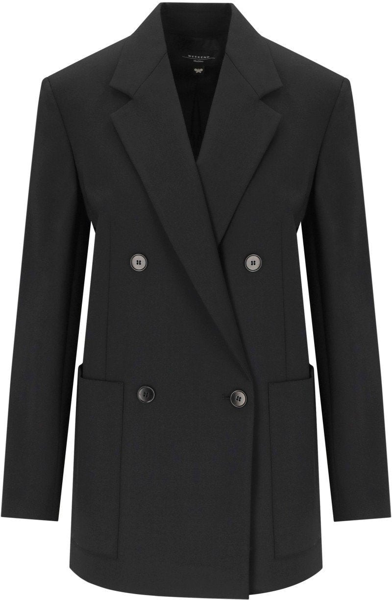 Max Mara MAX MARA WEEKEND VELOCE DOUBLE-BREASTED BLAZER Zwart