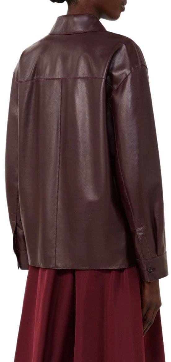 Max Mara MAX MARA WEEKEND SCATOLA BURGUNDY SHIRT JACKET Rood