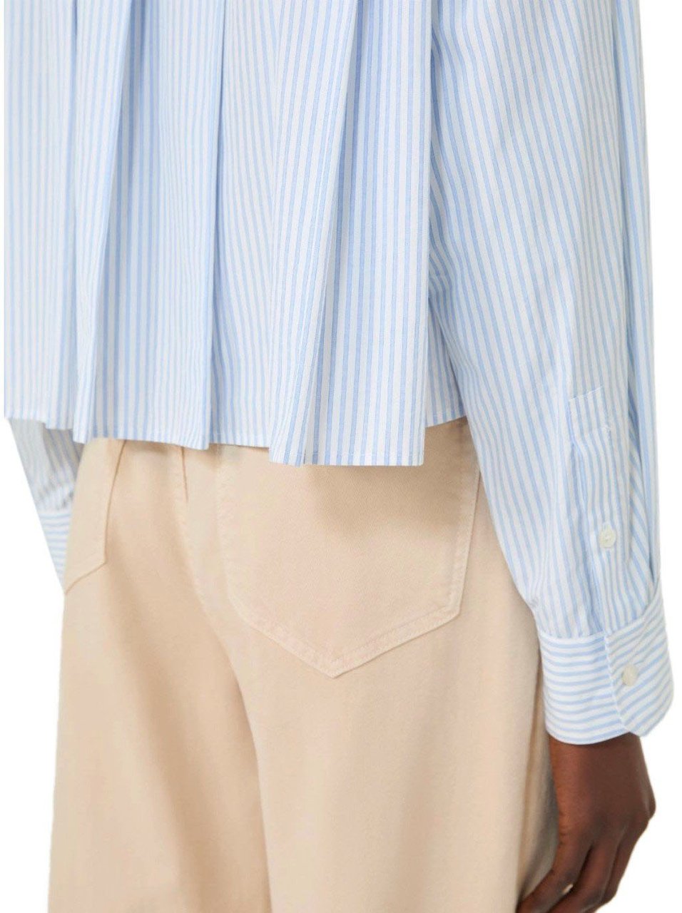 Max Mara MAX MARA WEEKEND EDEN LIGHT BLUE STRIPED SHIRT Lichtblauw