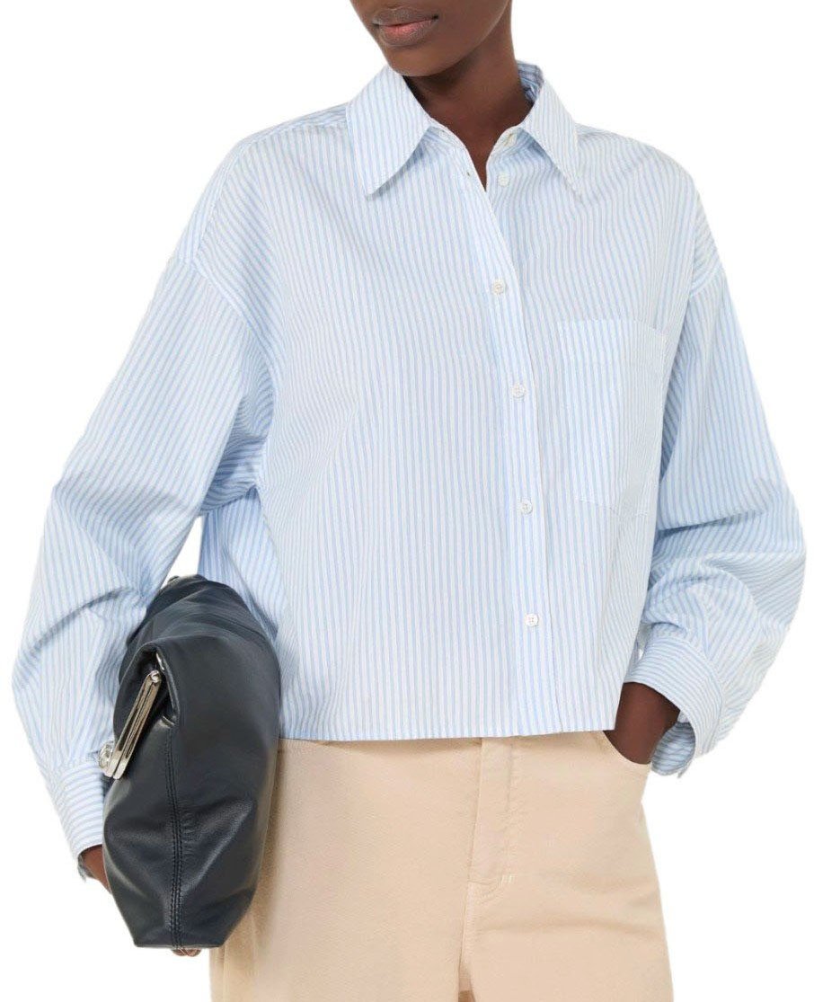 Max Mara MAX MARA WEEKEND EDEN LIGHT BLUE STRIPED SHIRT Lichtblauw