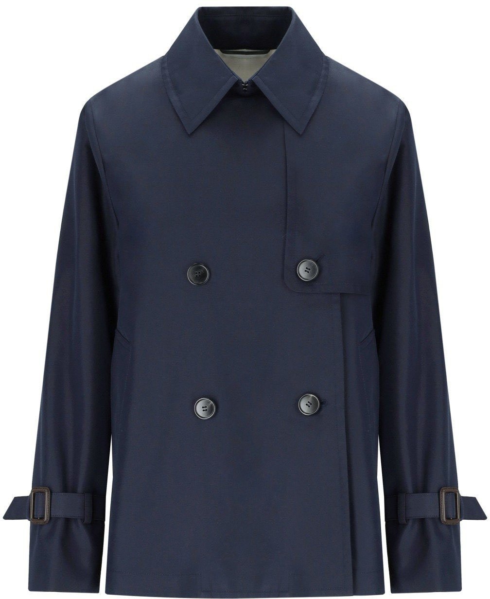 Max Mara MAX MARA WEEKEND BIGLIA SHORT TRENCH COAT Blauw
