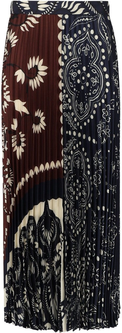 Max Mara MAX MARA WEEKEND MILORD AND BROWN MIDI SKIRT Blauw