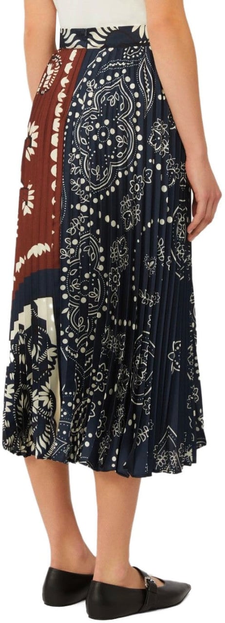 Max Mara MAX MARA WEEKEND MILORD AND BROWN MIDI SKIRT Blauw