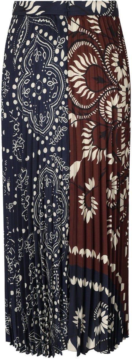 Max Mara MAX MARA WEEKEND MILORD AND BROWN MIDI SKIRT Blauw