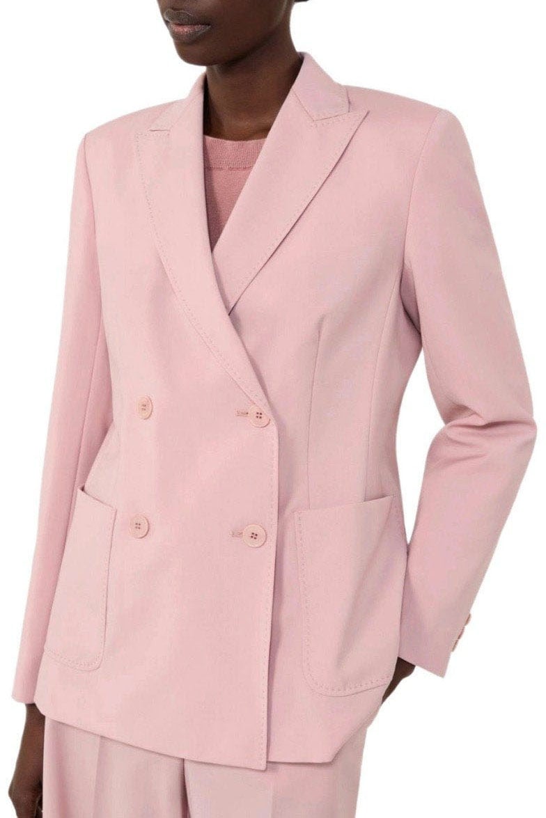 Max Mara MAX MARA WEEKEND ZINNIA DOUBLE-BREASTED JACKET Roze