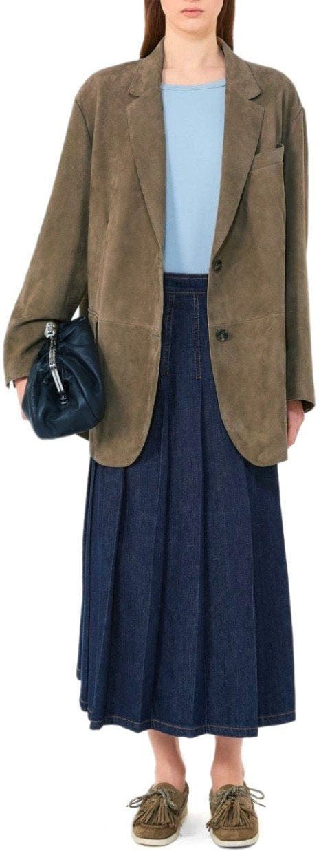 Max Mara MAX MARA WEEKEND CEDRO BROWN SINGLE-BREASTED BLAZER Beige