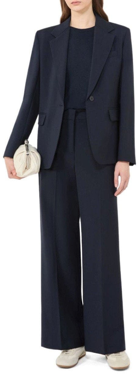 Max Mara MAX MAR WEEKEND LAMINE SINGLE-BREASTED BLAZER Blauw