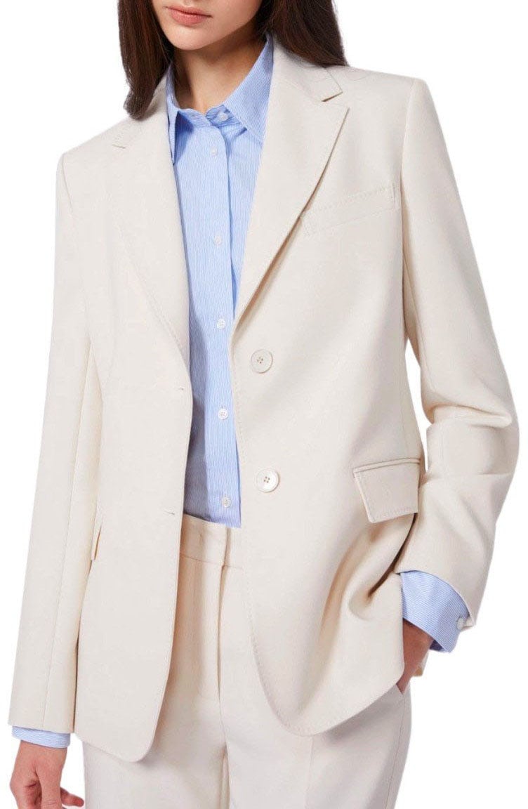 Max Mara MAX MARA WEEKEND UVA IVORY SINGLE-BREASTED JACKET Wit