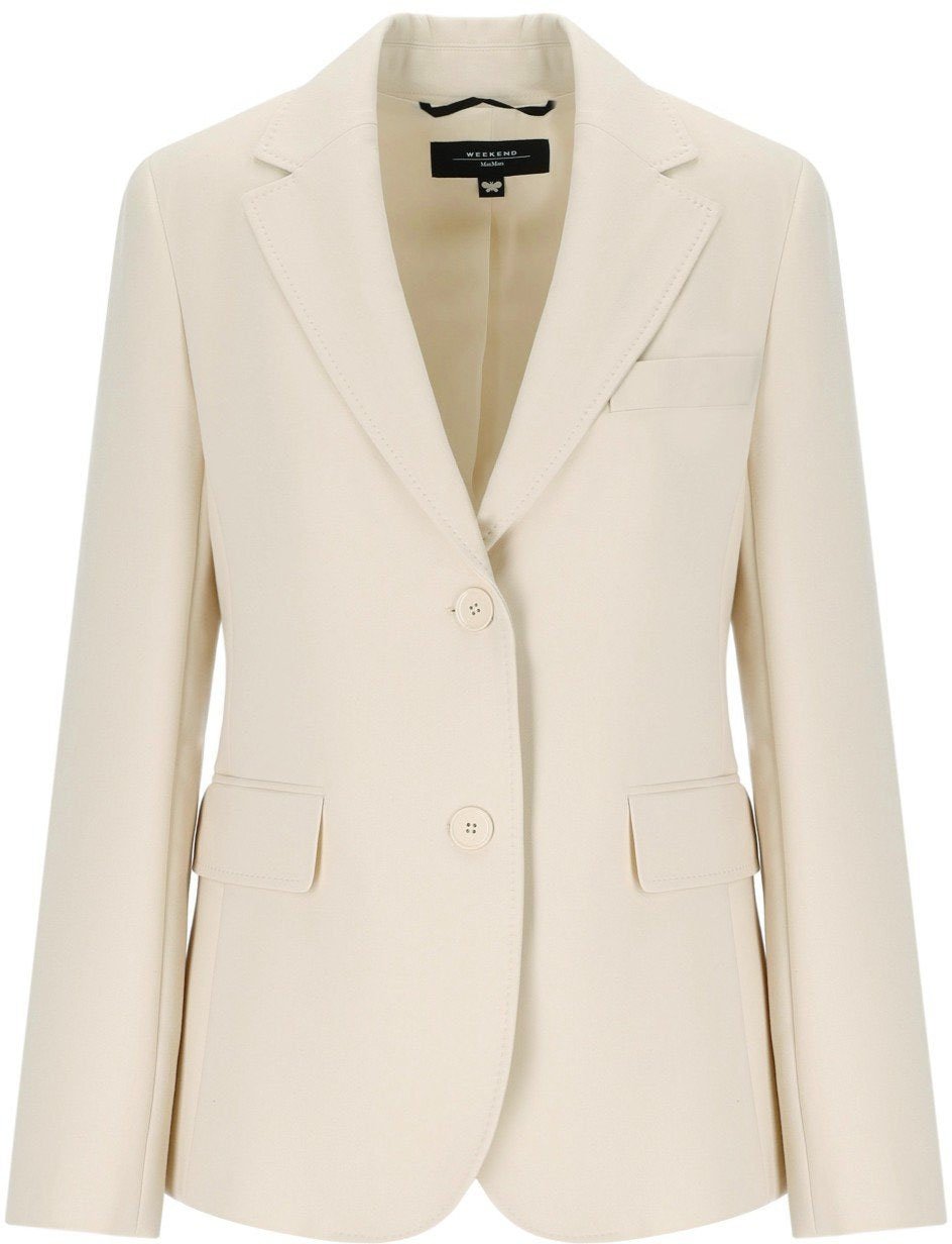 Max Mara MAX MARA WEEKEND UVA IVORY SINGLE-BREASTED JACKET Wit