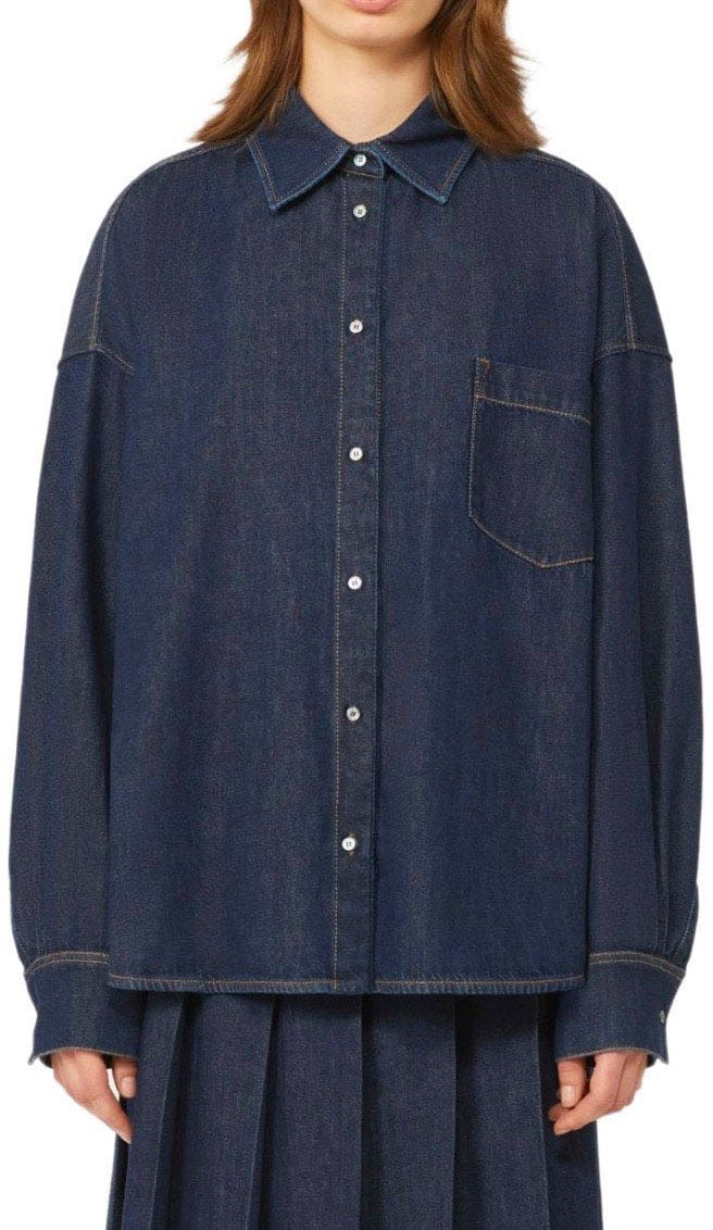 Max Mara MAX MARA WEEKEND FOGGIA DARK SHIRT Blauw