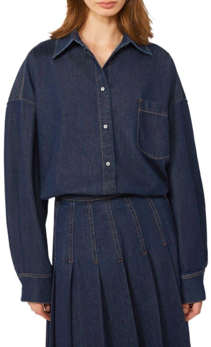 Max Mara MAX MARA WEEKEND FOGGIA DARK SHIRT Blauw