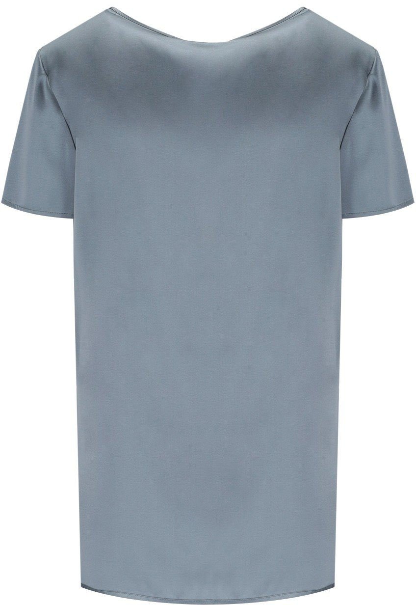 Max Mara MM MAX MARA CORTONA GREY LIGHT BLUE BLOUSE Grijs