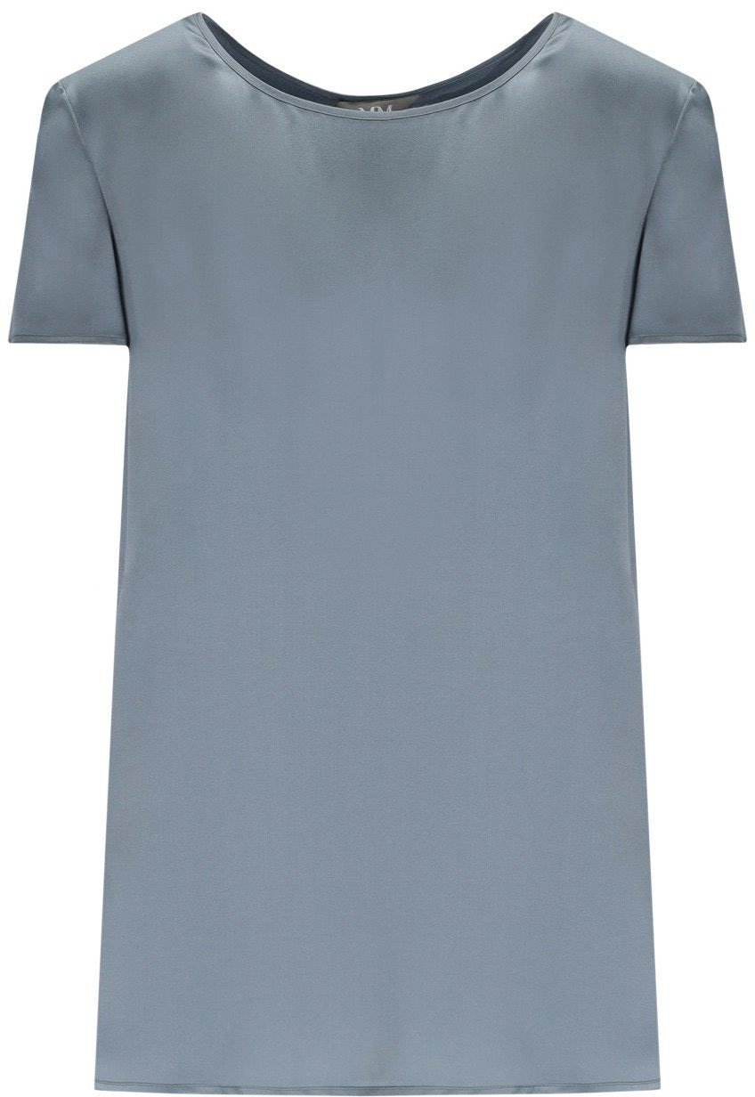 Max Mara MM MAX MARA CORTONA GREY LIGHT BLUE BLOUSE Grijs