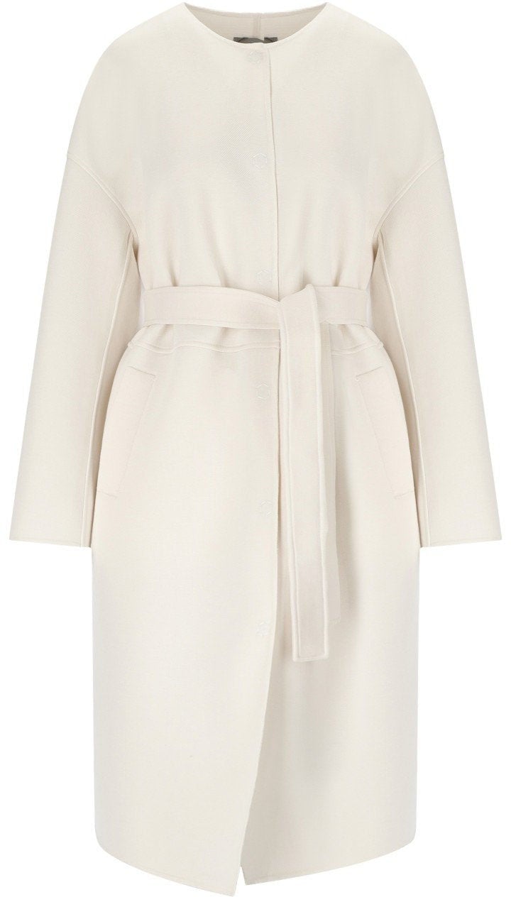 Max Mara MM MAX MARA STILLA BELTED COAT Wit