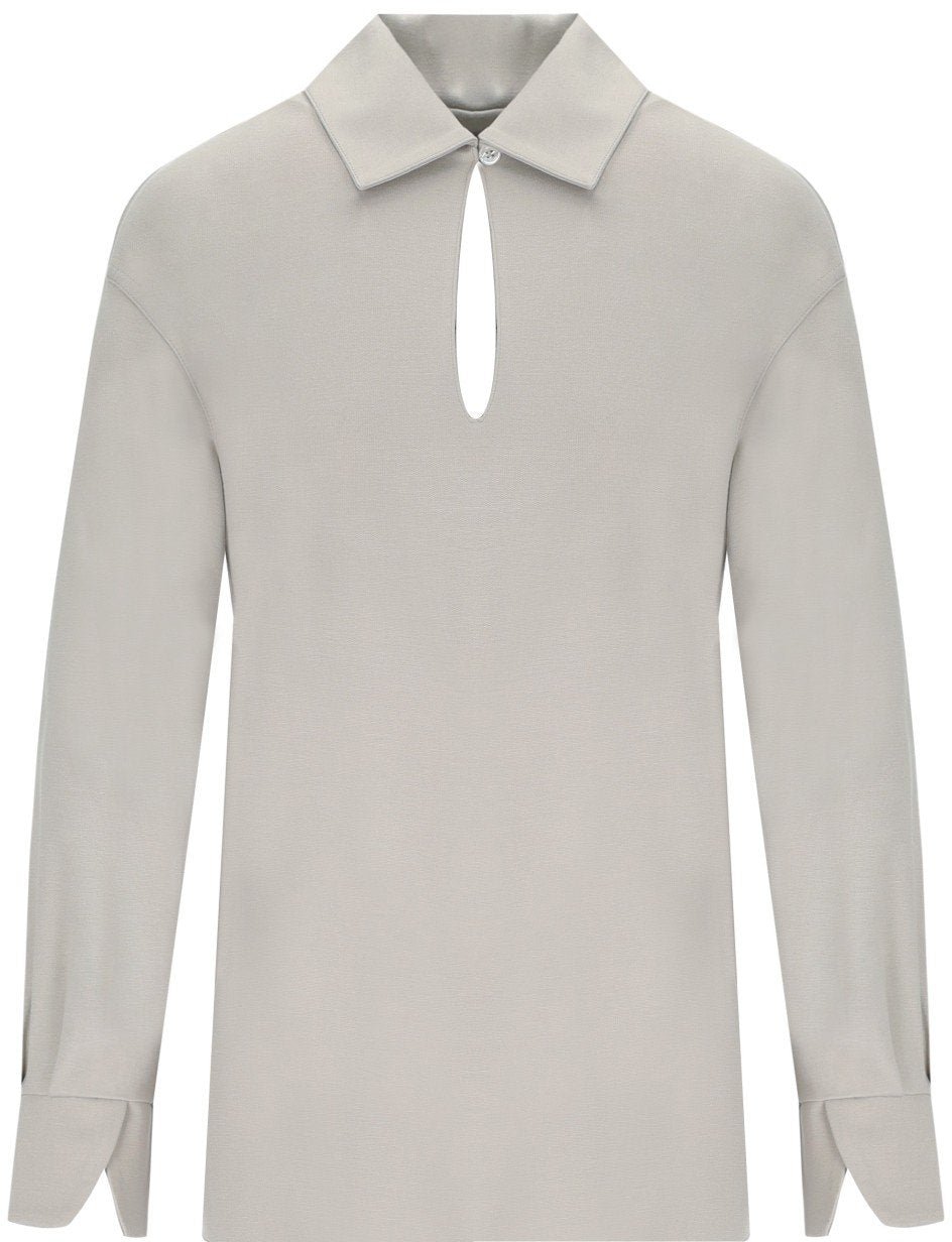 Max Mara MM MAX MARA GESTRO SAND POLO BLOUSE Beige