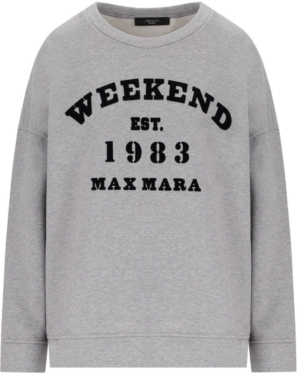 Max Mara MAX MARA WEEKEND GOMMOSO GREY SWEATSHIRT Grijs
