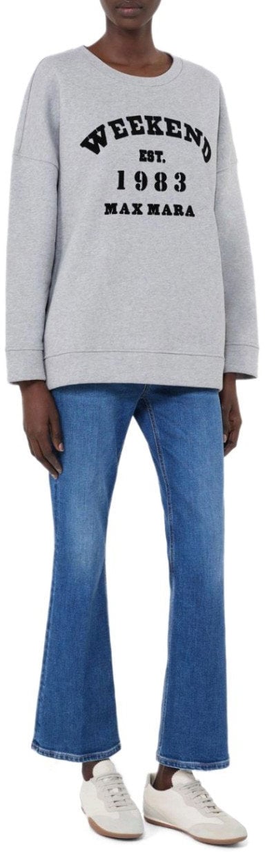 Max Mara MAX MARA WEEKEND GOMMOSO GREY SWEATSHIRT Grijs