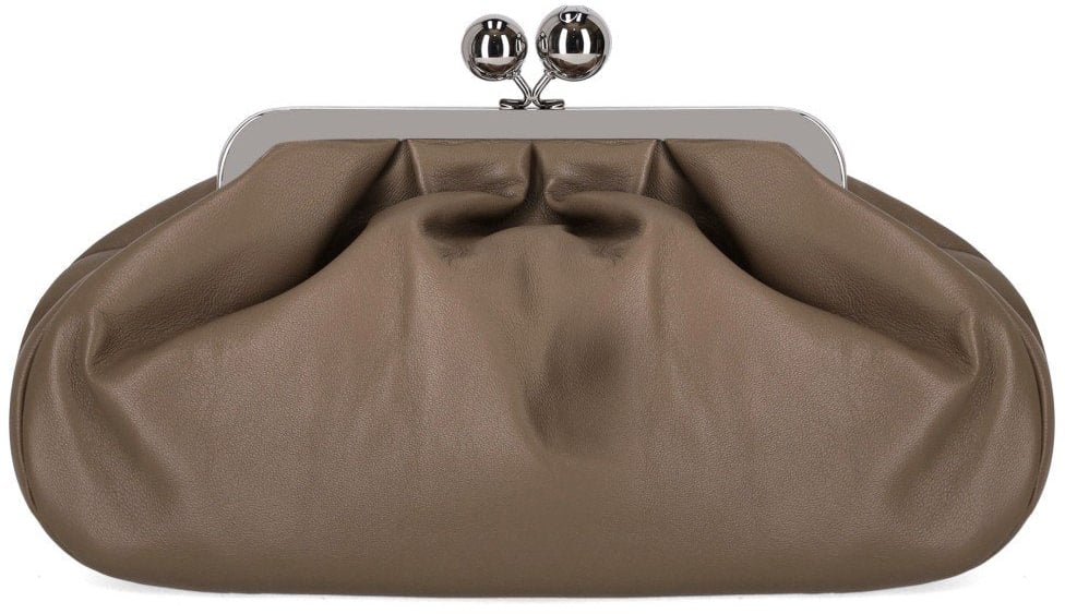 Max Mara MAX MARA WEEKEND PASTICCINO CUBICO TAUPE CLUTCH Bruin