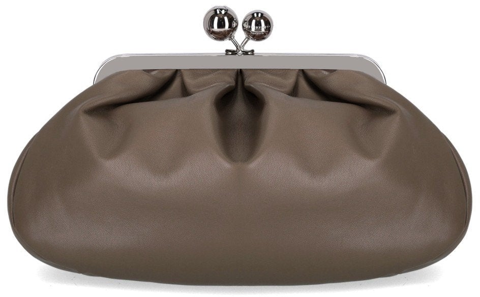 Max Mara MAX MARA WEEKEND PASTICCINO CUBICO TAUPE CLUTCH Bruin