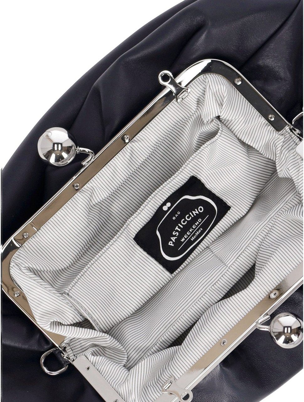 Max Mara MAX MARA WEEKEND PASTICCINO CUBICO MEDIUM NAVY CLUTCH Blauw