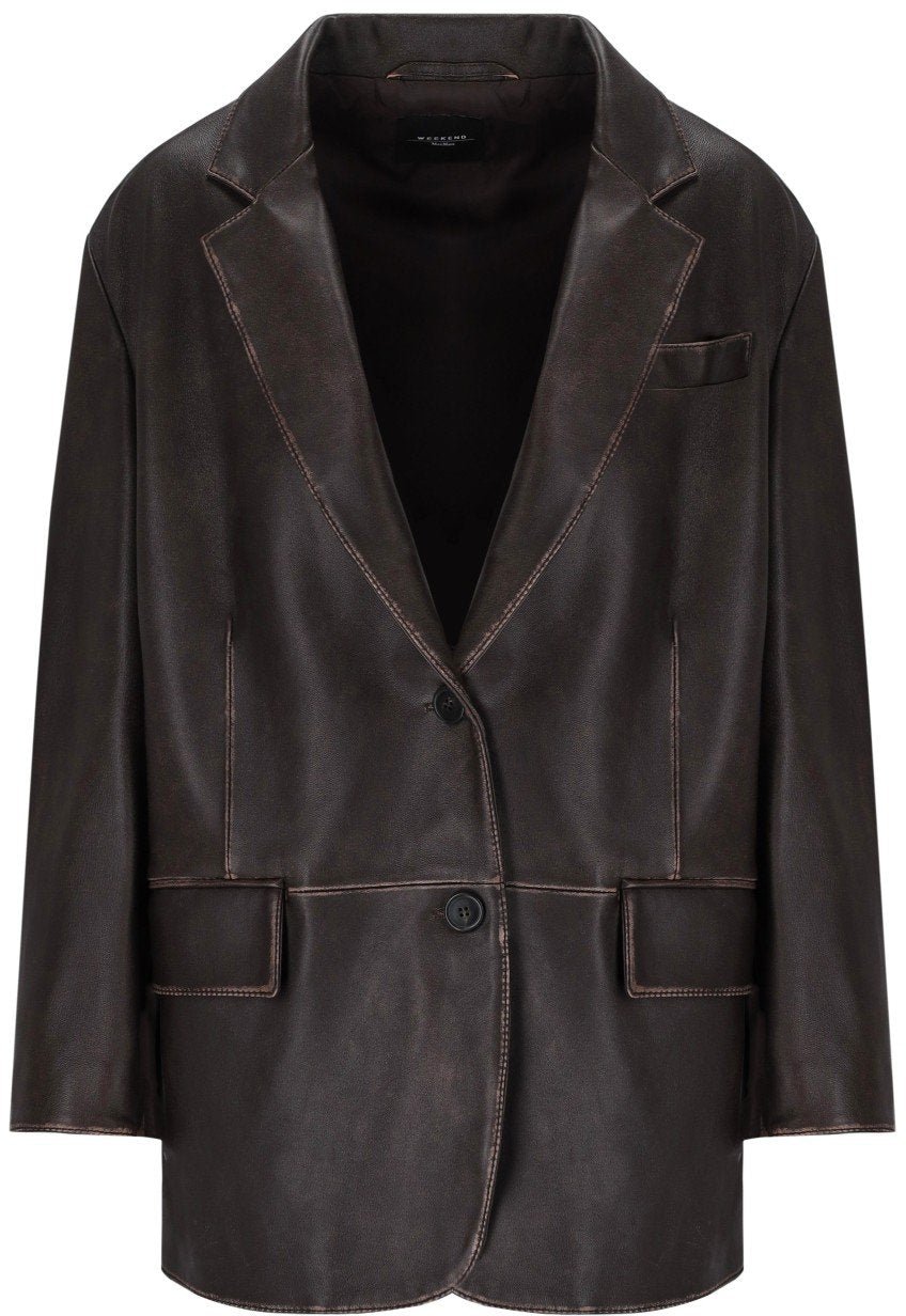 Max Mara MAX MARA WEEKEND PILA SINGLE-BREASTED JACKET Bruin